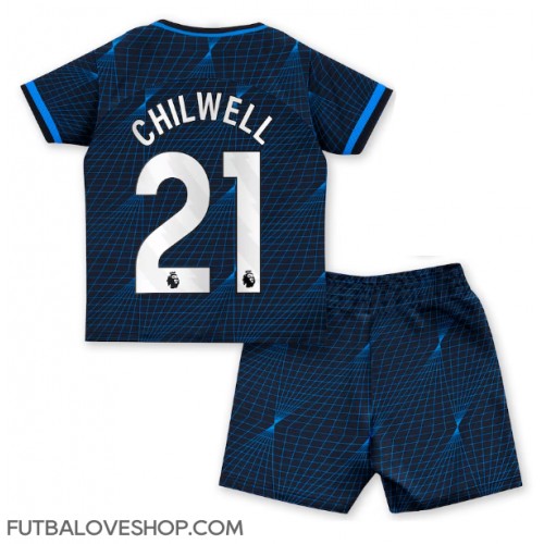 Dres Chelsea Ben Chilwell #21 Preč pre deti 2023-24 Krátky Rukáv (+ trenírky)